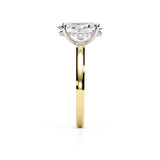 TIFFANY | Hidden Halo Oval Shape Diamond Ring in Yellow & White Gold