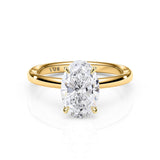 TIFFANY | Hidden Halo Oval Shape Diamond Ring in Yellow Gold
