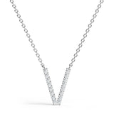 PENELOPE | Diamond Letter Pendant in 18ct White Gold (A-Z)