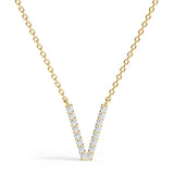 PENELOPE | Diamond Letter Pendant in 18ct Yellow Gold (A-Z)
