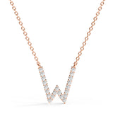 PENELOPE | Diamond Letter Pendant in 18ct Rose Gold (A-Z)