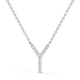PENELOPE | Diamond Letter Pendant in 18ct White Gold (A-Z)