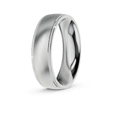 ZAYN | Milgrain Edge Ring in White Gold (4mm-8mm)