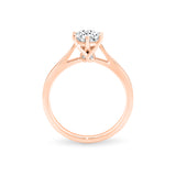 ZIA | Six Claw Solitaire Round Brilliant Diamond Ring in Rose Gold