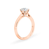 ZIA | Six Claw Solitaire Round Brilliant Diamond Ring in Rose Gold