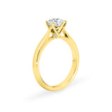 ZIA | Six Claw Solitaire Round Brilliant Diamond Ring in Yellow Gold