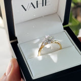 CUSTOM | Round & Marquise Diamond Cluster in 18ct Yellow & White Gold