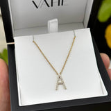 "A" Initial Pendant in Yellow Gold (0.18ct tw.)