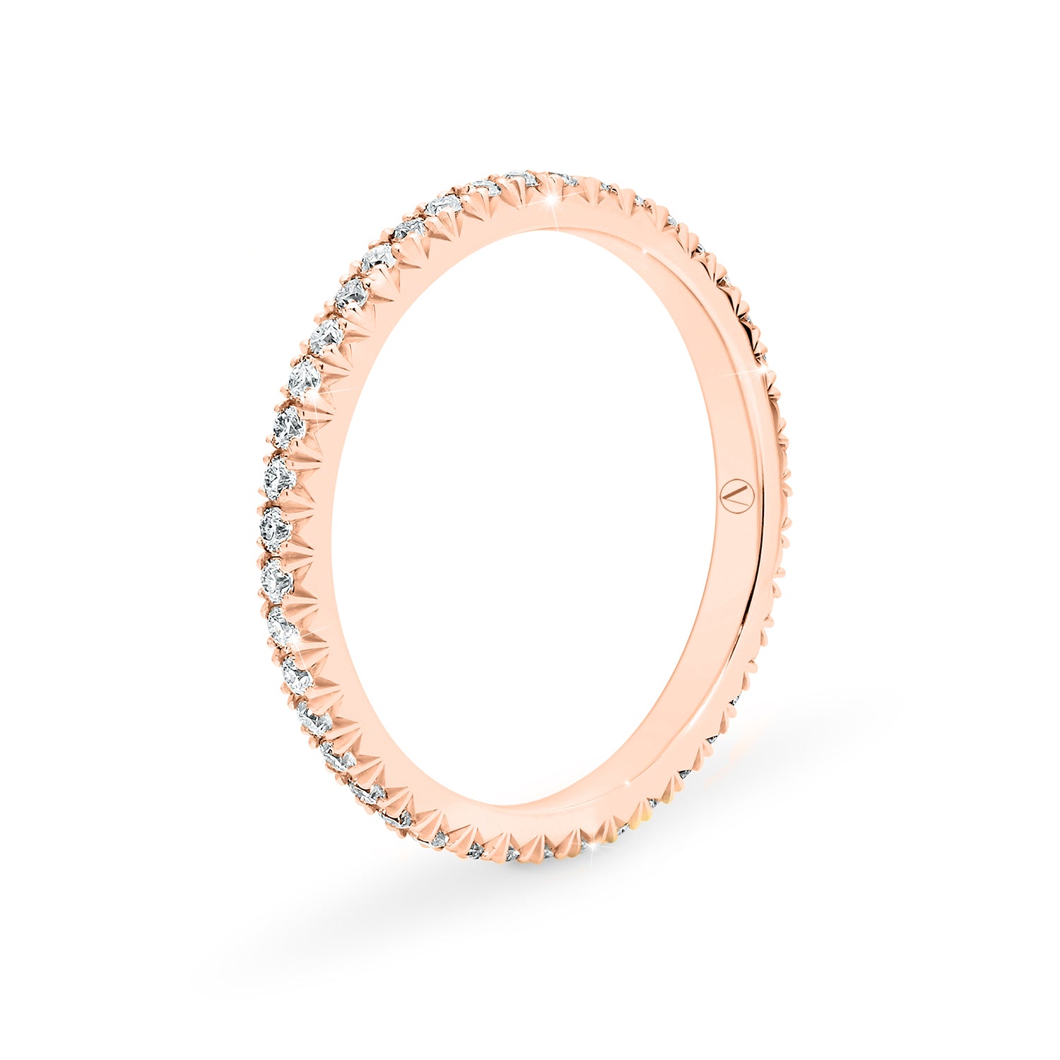 ADRIANA | French Pavé Diamond Ring in Rose Gold (0.42ct tw.)