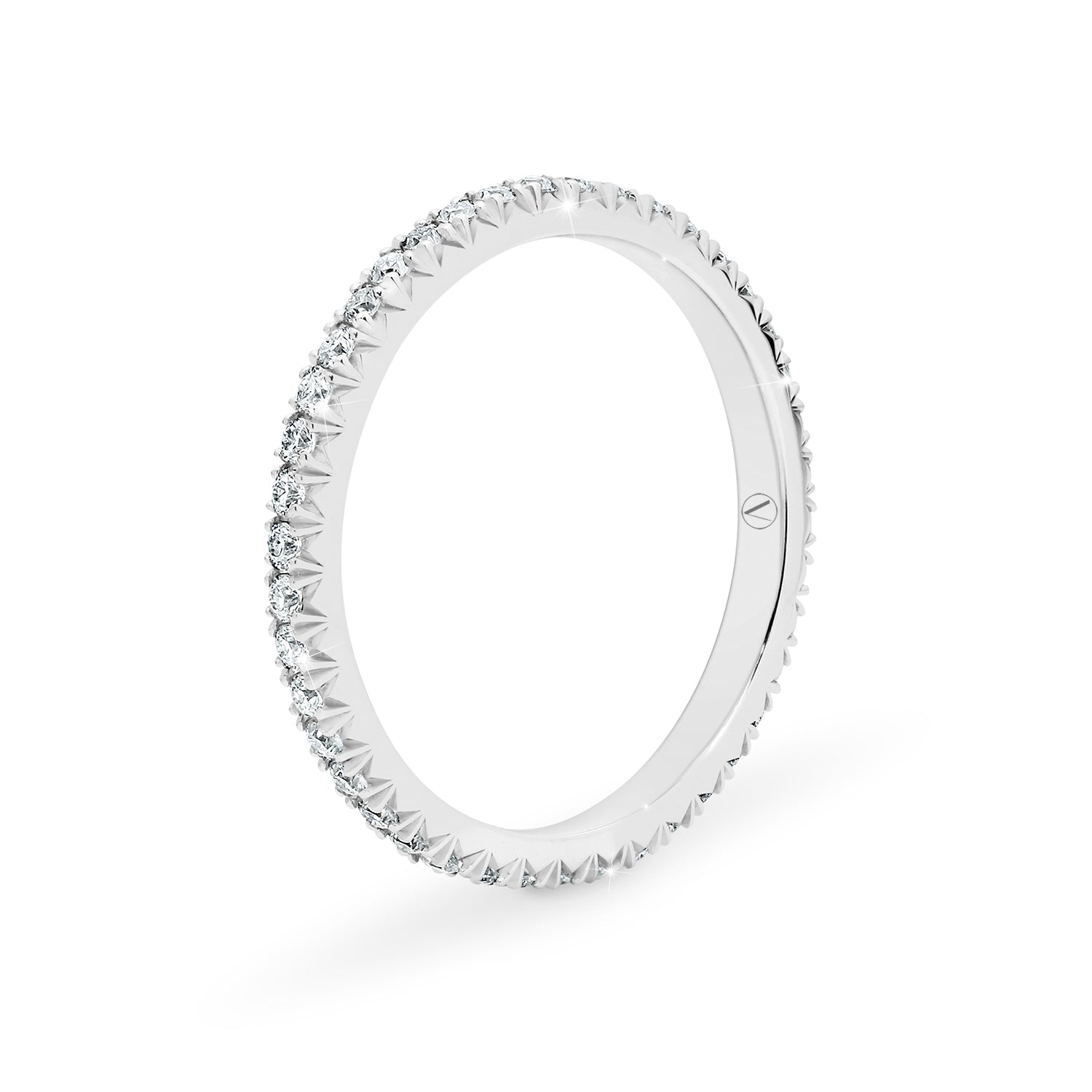 ADRIANA | French Pavé Diamond Ring in Platinum (0.42ct tw.)