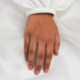 ADRIANA | French Pavé Diamond Ring in Yellow Gold (0.42ct tw.)