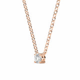 ADRIANA | Round Diamond 4 Prong Solitaire Pendant in Rose Gold