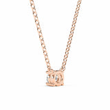ADRIANA | Round Diamond 4 Prong Solitaire Pendant in Rose Gold