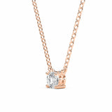 ADRIANA | Round Diamond 4 Prong Solitaire Pendant in Rose Gold