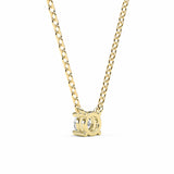 ADRIANA | Round Diamond 4 Prong Solitaire Pendant in Yellow Gold