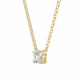ADRIANA | Round Diamond 4 Prong Solitaire Pendant in Yellow Gold