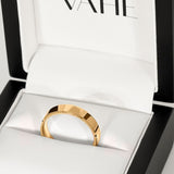 AIDEN | Flat Bevelled Edge Ring in Yellow Gold (4mm-8mm)