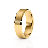 AIDEN | Flat Bevelled Edge Ring in Yellow Gold (4mm-8mm)