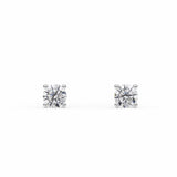 ALICE | Round Brilliant 4 Prong Diamond Studs in White Gold (0.20ct - 1.00ct tw.)