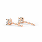 ALICE | Round Brilliant 4 Prong Diamond Studs in Rose Gold (0.20ct - 1.00ct tw.)