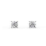 ALICE | Round Brilliant 4 Prong Diamond Studs in White Gold (0.20ct - 1.00ct tw.)