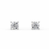 ALICE | Round Brilliant 4 Prong Diamond Studs in White Gold (0.20ct - 1.00ct tw.)