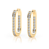 ALISON | Channel Set Diamond Huggies in Yellow Gold (1.20ct tw.)