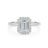 ARI | Scalloped Pavé Emerald Diamond Ring in Platinum