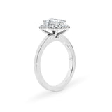 ARI | Scalloped Pavé Emerald Diamond Ring in Platinum