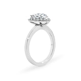 ARI | Scalloped Pavé Heart Diamond Ring in White Gold