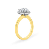 ARI | Scalloped Pavé Heart Diamond Ring in Yellow & White Gold