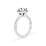 ARI | Scalloped Pavé Oval Diamond Ring in White Gold