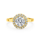ABI | Sechs-Krappen-Solitärring mit rundem Brillantdiamant in 18 Karat Weißgold