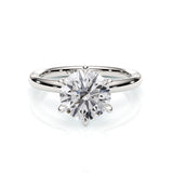 ARIA | Hidden Halo Round Brilliant Diamond Ring in Platinum