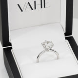 ARIA | Hidden Halo Round Brilliant Diamond Ring in Platinum