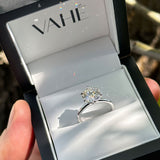 ARIA | Hidden Halo Round Brilliant Diamond Ring in Platinum