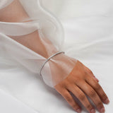 ARIEL | Klassisches Tennisarmband mit rundem Brillantdiamanten und vier Krappen aus 18 Karat Weißgold (3,00 Karat – 29,00 Karat)