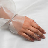 ARIEL | Klassisches Tennisarmband mit rundem Brillantdiamanten und vier Krappen aus 18 Karat Weißgold (3,00 Karat – 29,00 Karat)