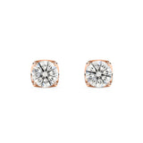 ASHER | Round Brilliant Diamond Studs in Rose Gold (0.20ct - 1.00ct tw.)