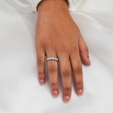 AURORA | Double Base Shared Prong Round Diamond Ring in Rose Gold (1.25ct tw.)