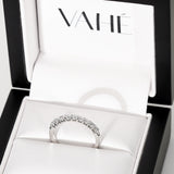 AURORA | Double Base Shared Prong Round Diamond Ring in Platinum (0.28ct - 0.44ct tw.)