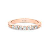 AURORA | Double Base Shared Prong Round Diamond Ring in Rose Gold (0.28ct - 0.44ct tw.)