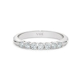 AURORA | Double Base Shared Prong Round Diamond Ring in Platinum (0.28ct - 0.44ct tw.)