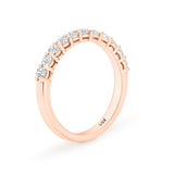 AURORA | Double Base Shared Prong Round Diamond Ring in Rose Gold (0.28ct - 0.44ct tw.)