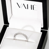 AURORA | Double Base Shared Prong Round Diamond Ring in Platinum (0.28ct - 0.44ct tw.)