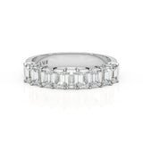AURORA | 9 Stone Shared Prong Emerald Diamond Ring in White Gold (1.60ct tw.)