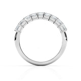 AURORA | 9 Stone Shared Prong Emerald Diamond Ring in White Gold (1.60ct tw.)