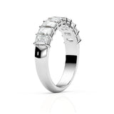 AURORA | 9 Stone Shared Prong Emerald Diamond Ring in White Gold (1.60ct tw.)
