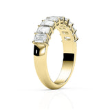 AURORA | 9 Stone Shared Prong Emerald Diamond Ring in Yellow Gold (1.60ct tw.)