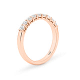 AURORA | Double Base Shared Prong Round Diamond Ring in Rose Gold (0.28ct - 0.44ct tw.)